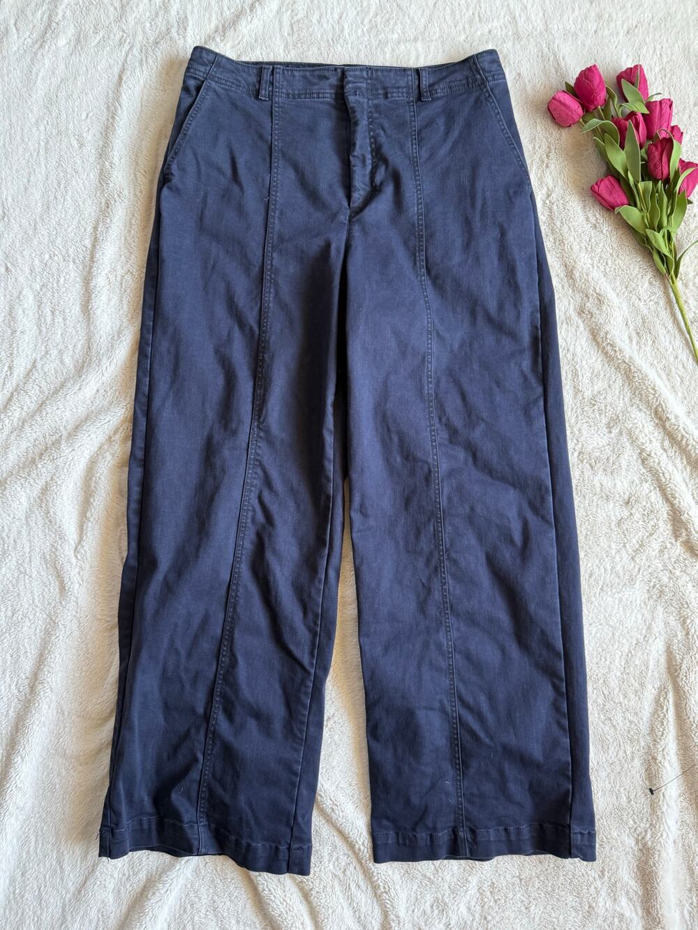 Universal Thread Stretch Chino Pants Navy Size 10 Wide Leg